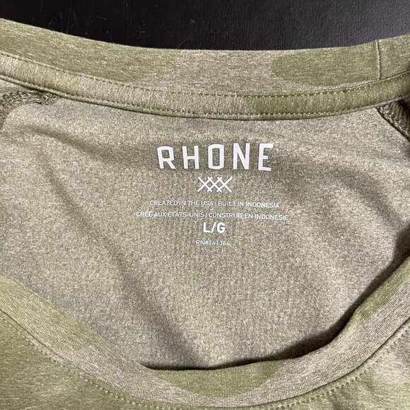Rhone Men's Reign Camo Short Sleeve Athletic T-Shirt - Size Large - Picture 4 of 4